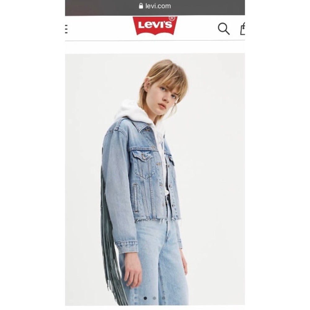 Levi’s Ex Boyfriend Hella Fringe Trucker Jacket